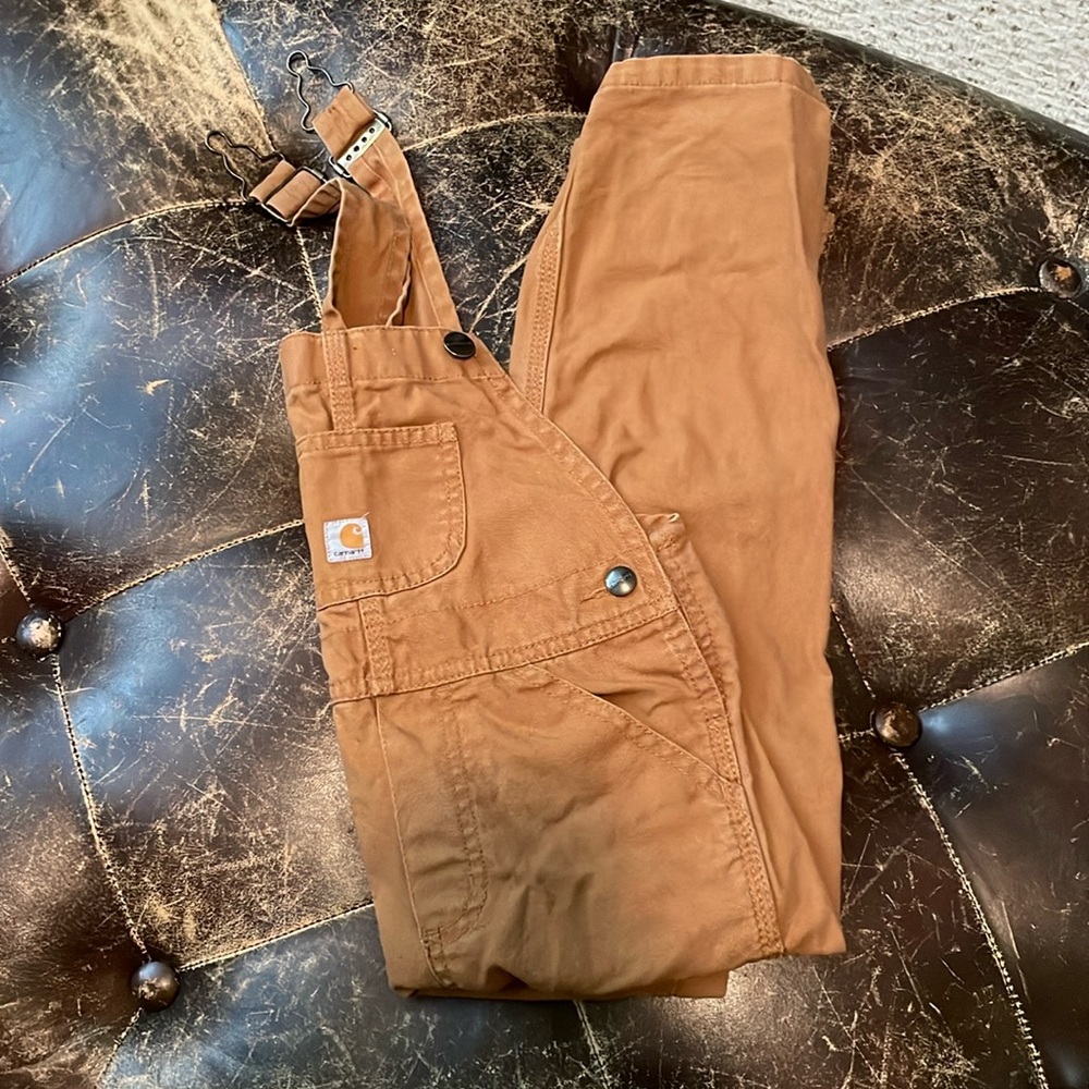Kids Carhartt Brown Overalls Size 4T